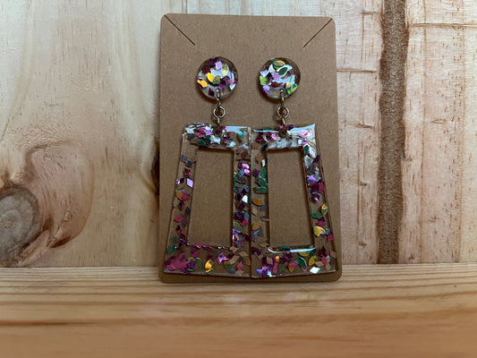 Square Sparkle Party Earrings